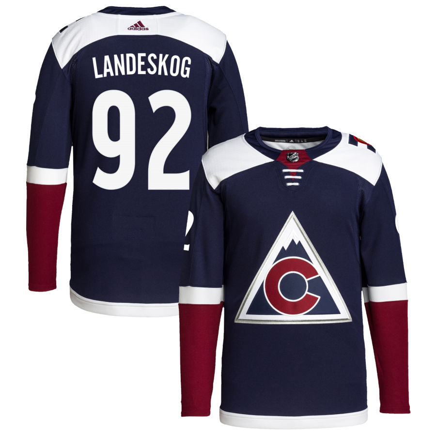 Gabriel Landeskog Colorado Avalanche 2018/19 Alternate Primegreen Authentic Pro Jersey - Navy