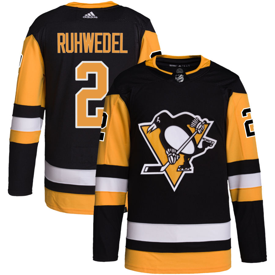 Chad Ruhwedel Pittsburgh Penguins Home Primegreen Authentic Pro Jersey - Black