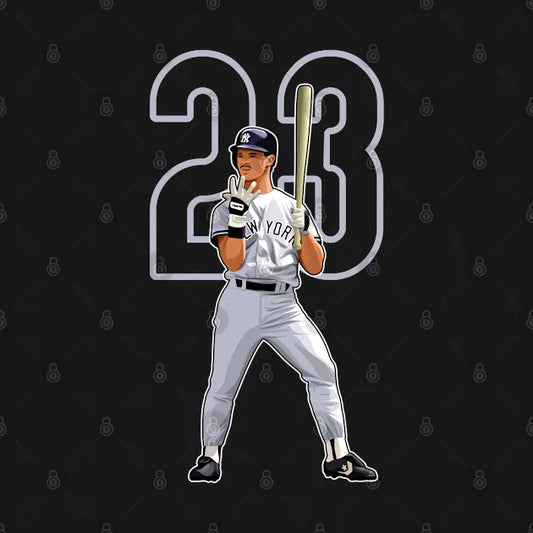 Don Mattingly New York #23 Number T-Shirt