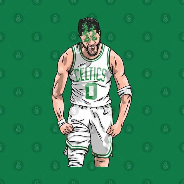 Jayson Tatum Scream!! Boston Cartoon Style T-Shirt