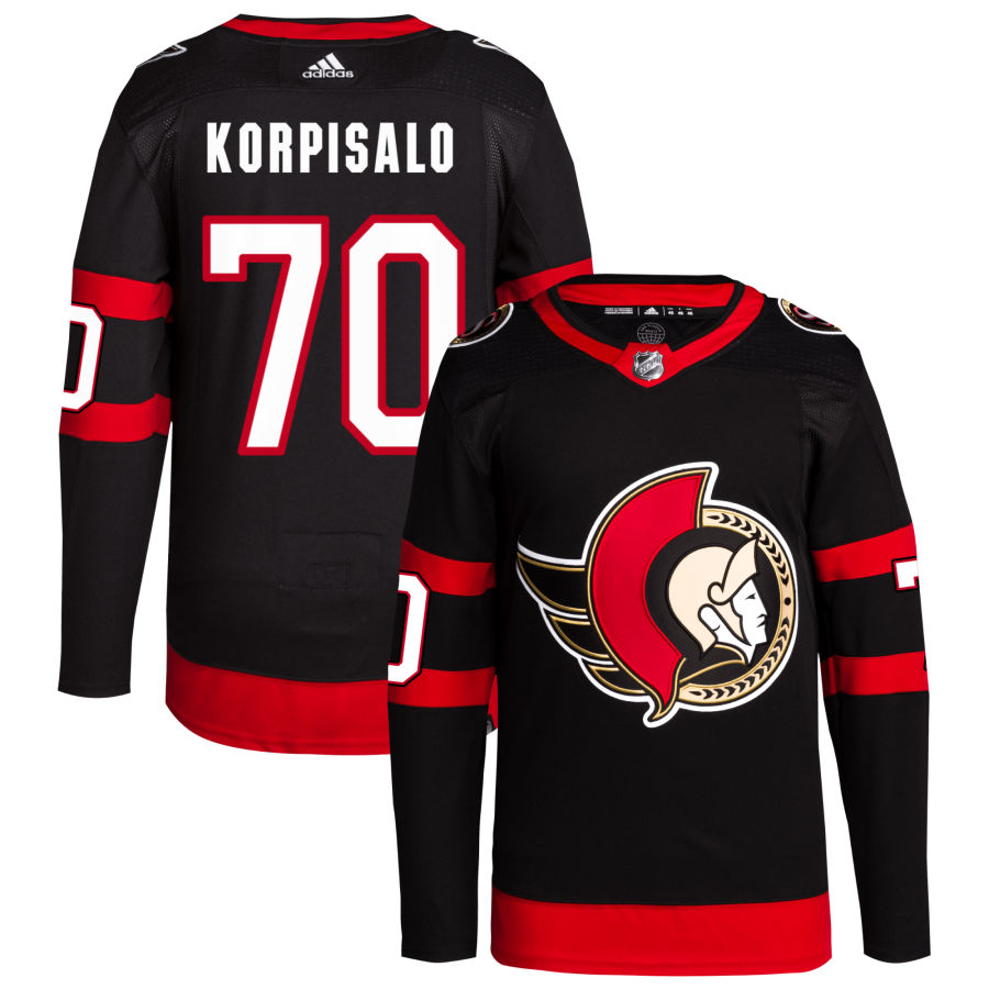 Joonas Korpisalo Ottawa Senators Home Primegreen Authentic Pro Jersey - Black