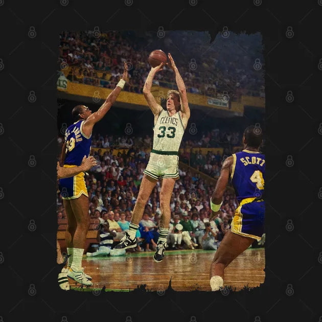 Larry Bird Shot To Ring Lakers Hoodie