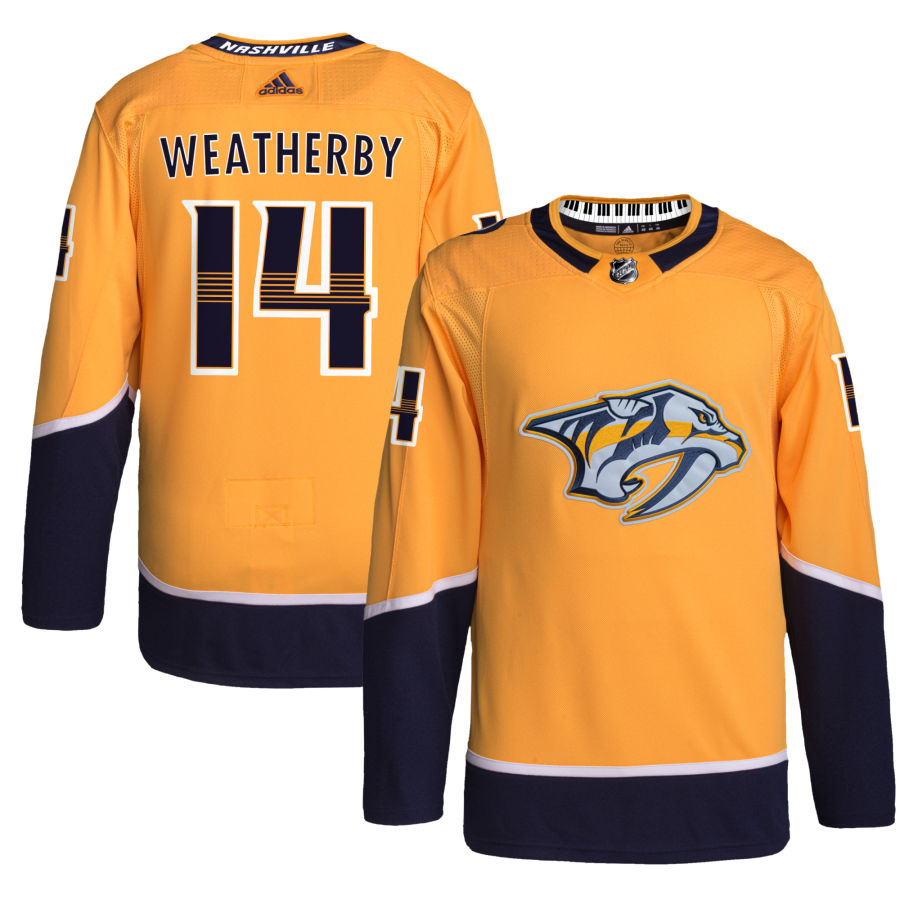 Jasper Weatherby Nashville Predators Home Primegreen Authentic Pro Jersey - Gold