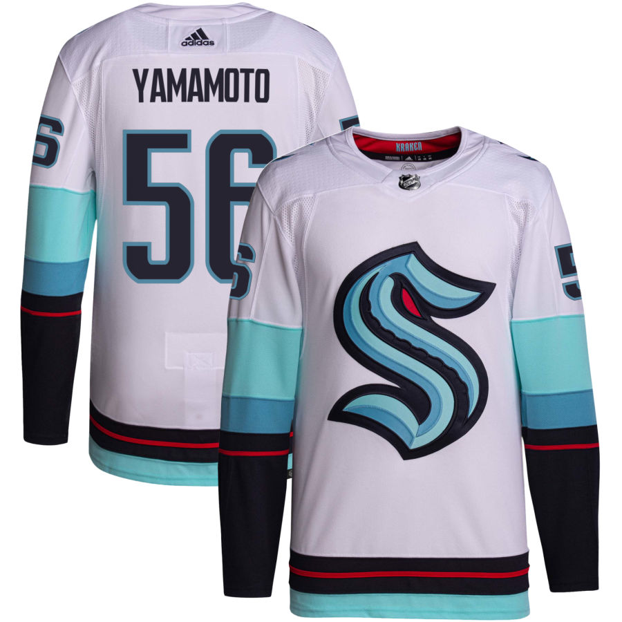 Kailer Yamamoto Seattle Kraken Away Primegreen Authentic Jersey - White