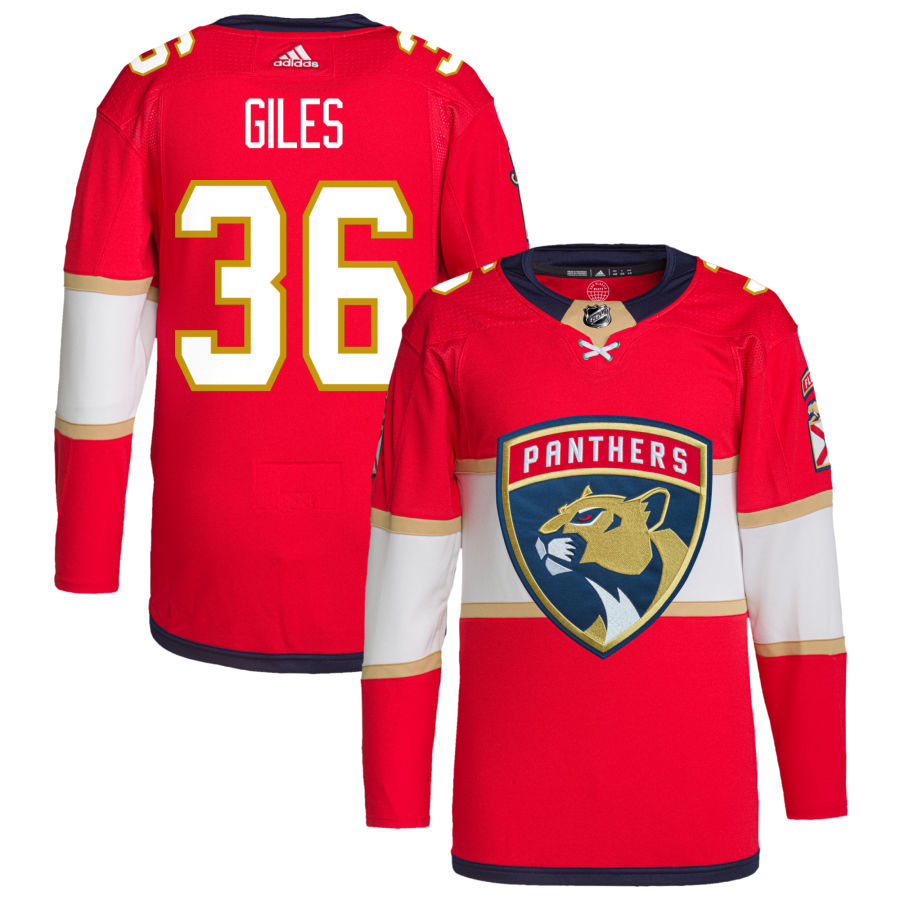 Patrick Giles Florida Panthers Home Primegreen Authentic Pro Jersey - Red