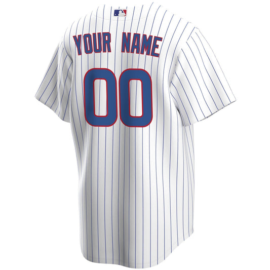 Chicago Cubs Home Pinstripe Men's Custom Replica Jersey