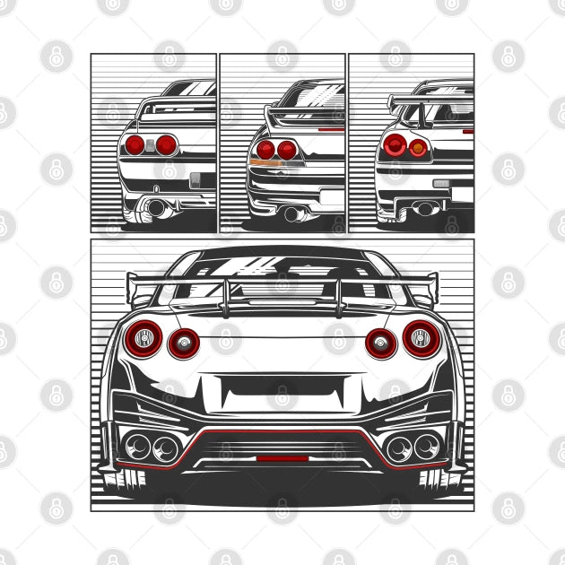Generation Of Nissan Gtr Series T-Shirt