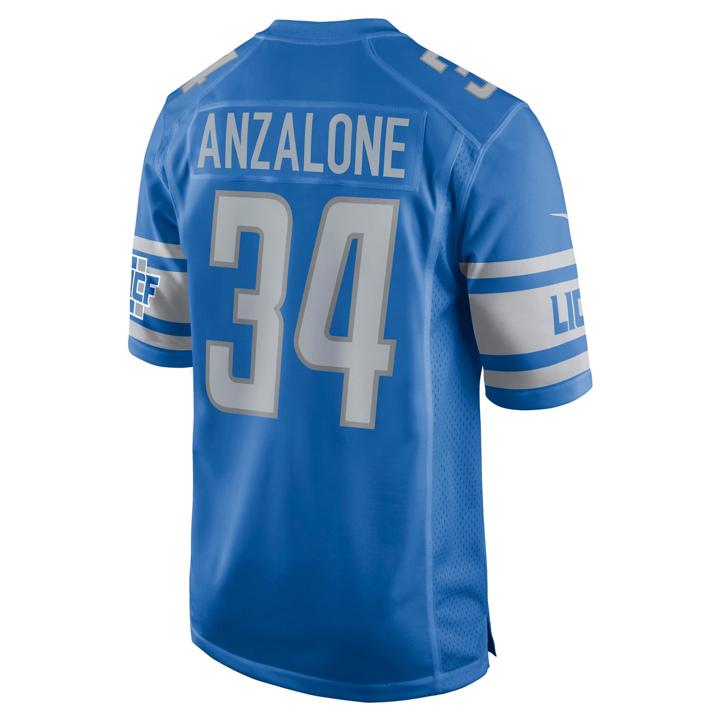 Alex Anzalone Detroit Lions Game Jersey - Blue
