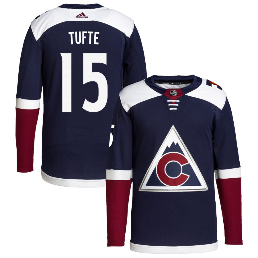 Riley Tufte Colorado Avalanche 2018/19 Alternate Primegreen Authentic Pro Jersey - Navy
