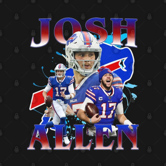 Josh Allen Retro Collage T-Shirt
