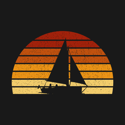 Vintage Sunset Sailing Gift For Sailors And Skippers Hoodie