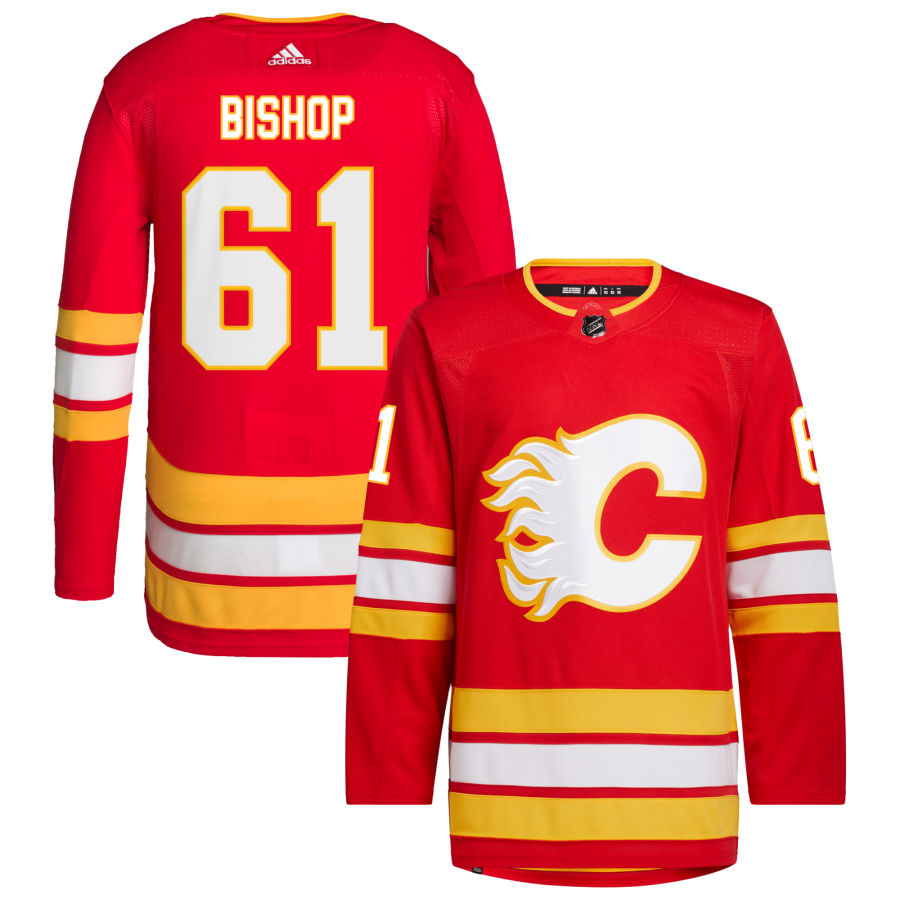 Clark Bishop Calgary Flames 2020/21 Home Primegreen Authentic Pro Jersey - Red