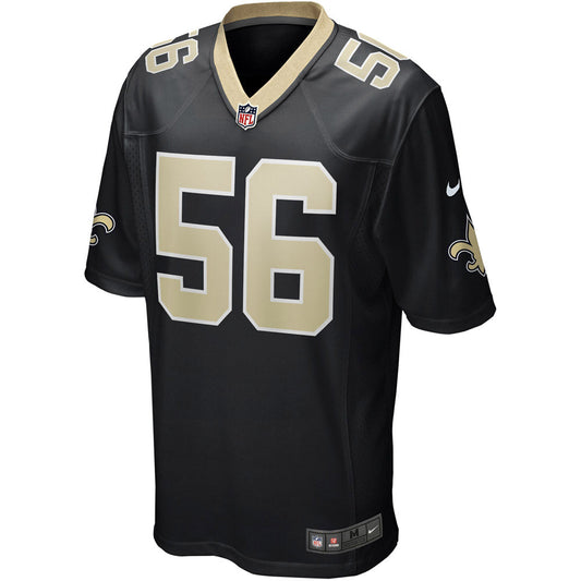Men's New Orleans Saints Demario Davis Game Jersey Black