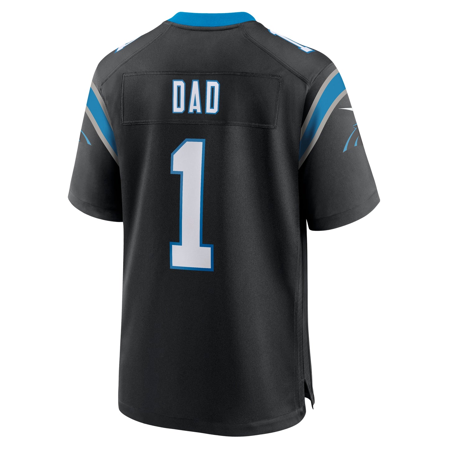 Number 1 Dad Carolina Panthers Game Jersey - Black