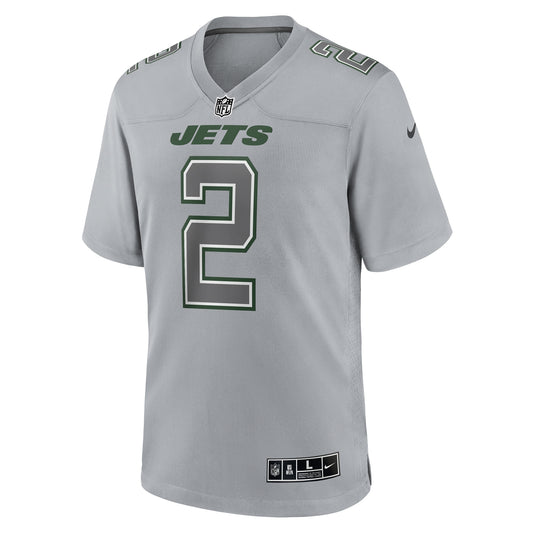 Zach Wilson New York Jets Atmosphere Fashion Game Jersey - Gray