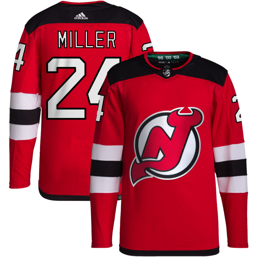 Colin Miller New Jersey Devils Home Primegreen Authentic Pro Jersey - Red
