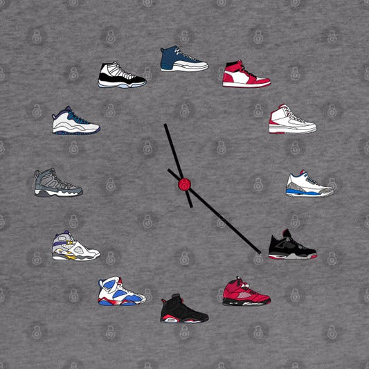 Jordan Sneaker Clock Hoodie