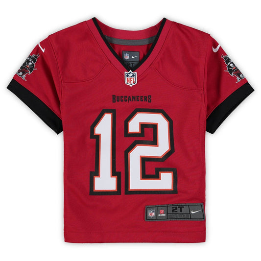 Toddler Tom Brady Red Tampa Bay Buccaneers Game Jersey