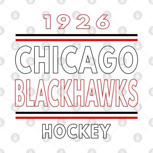 1926 Chicago Blackhawks Hockey Classis T-Shirt