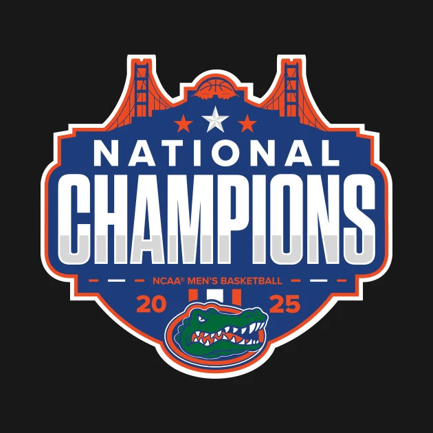 Florida Gators 2025 Ncaa Men?¡®S Basketball National Champions Shot Clock T-Shirt