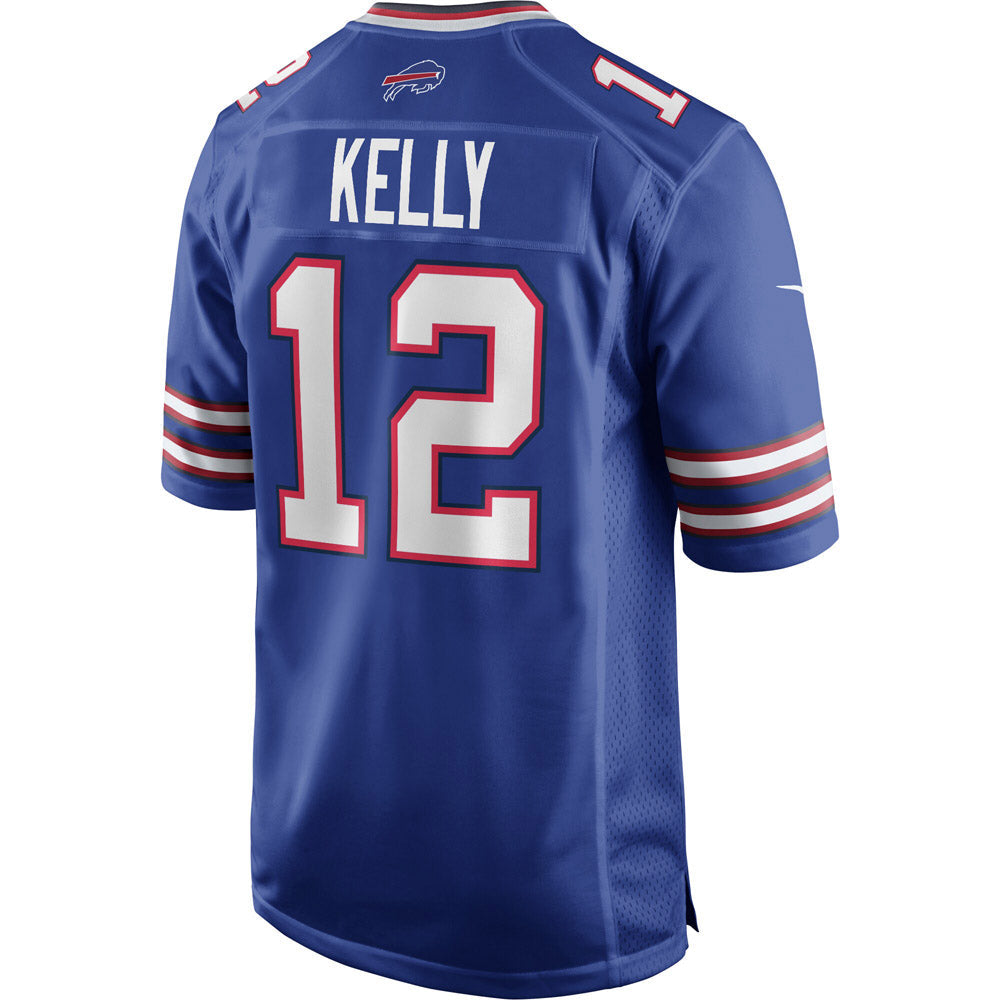 Men's Buffalo Bills Jim Kelly Game Retired Player Jersey Royal Blue