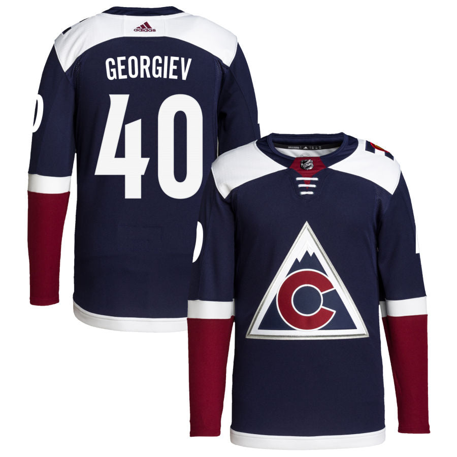Alexandar Georgiev Colorado Avalanche 2018/19 Alternate Primegreen Authentic Pro Jersey - Navy