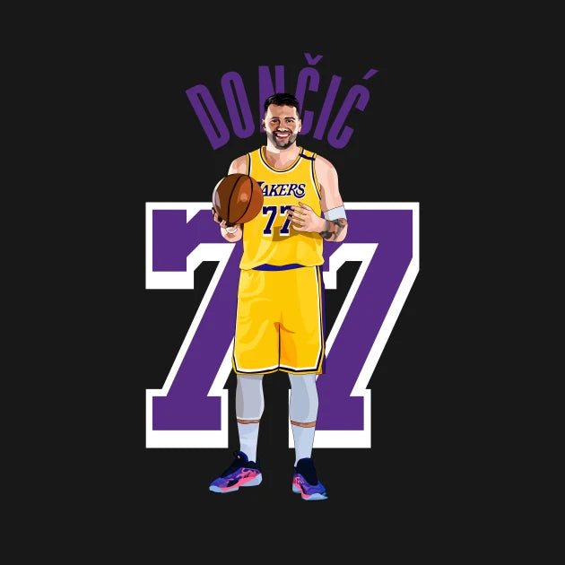 Luka Doncic La Lakers Vector Art Hoodie