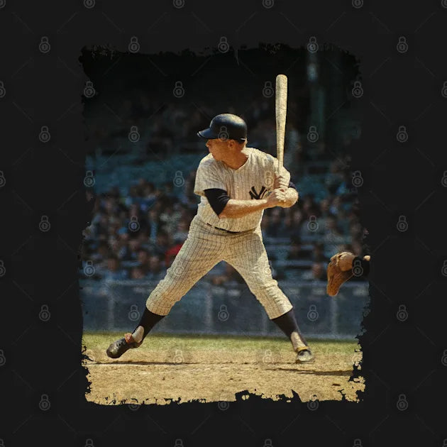 Mickey Mantle In New York Yankees T-Shirt