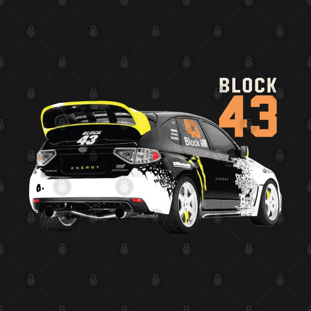 Jdm Rally Car Grb Sti Hatch 43 Block 43Ver Cross Hoodie