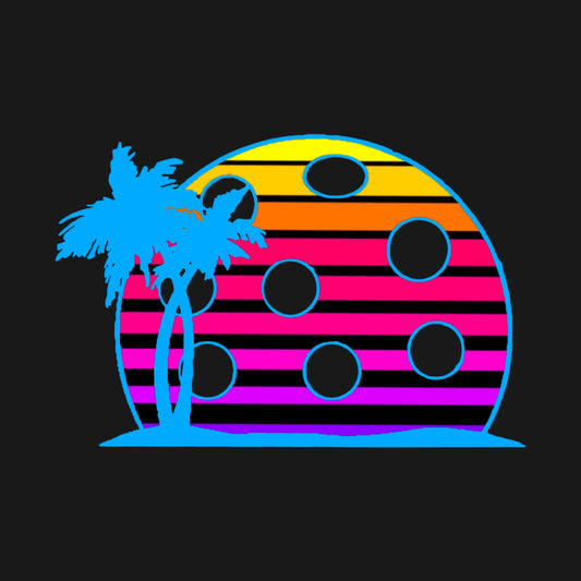 Pickleball Retro Wave Sun Vintage 80S Style T-Shirt