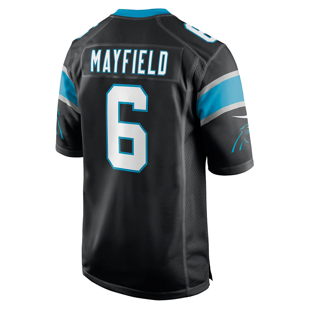 Men's Carolina Panthers Baker Mayfield Home Player Game Jersey Black