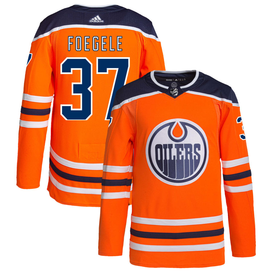 Warren Foegele Edmonton Oilers Home Authentic Pro Jersey - Orange