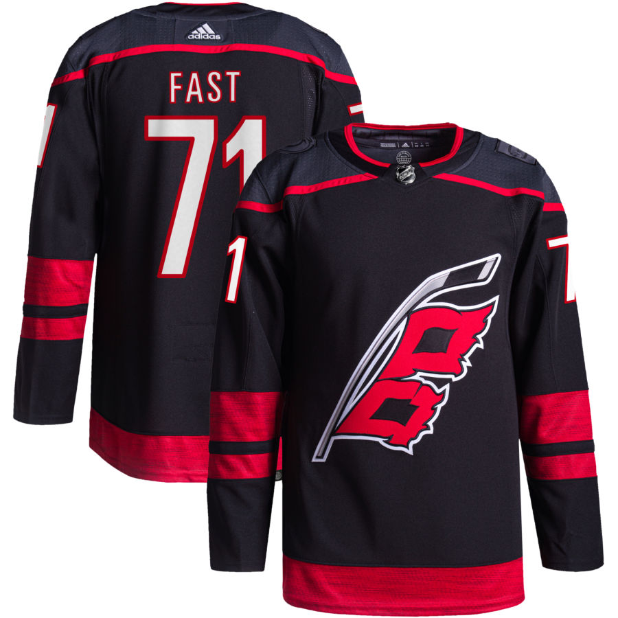 Jesper Fast Carolina Hurricanes Alternate Primegreen Authentic Pro Jersey - Black