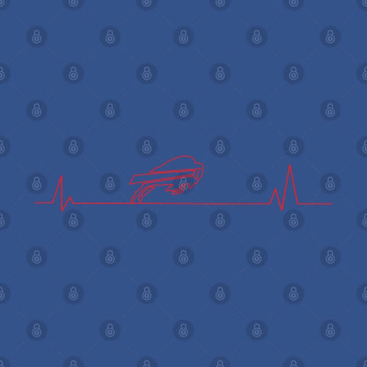 Buffalo Football Heartbeat Pulse T-Shirt