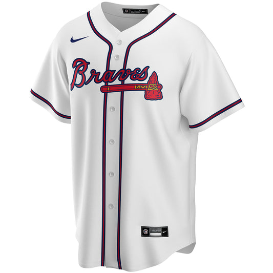 Atlanta Braves Home Replica Custom Jersey - White