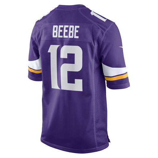 Chad Beebe Minnesota Vikings Game Jersey - Purple