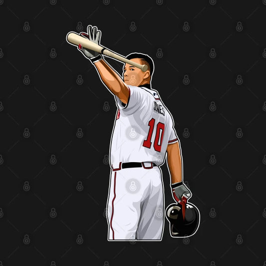 Chipper Jones #10 Waves To The Crowds T-Shirt
