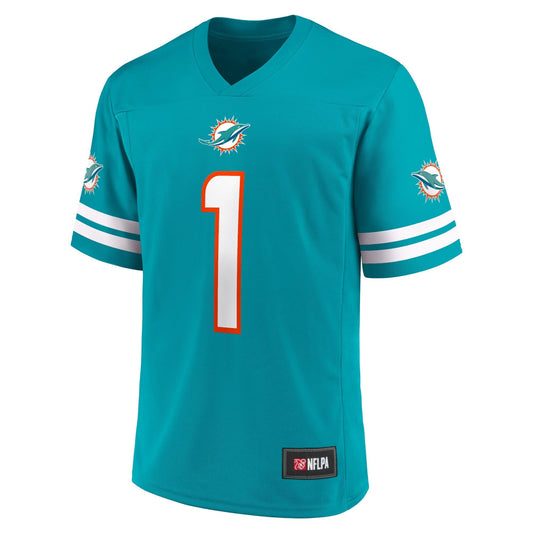 Men's Fanatics Branded Tua Tagovailoa Aqua Miami Dolphins Replica Player Jersey