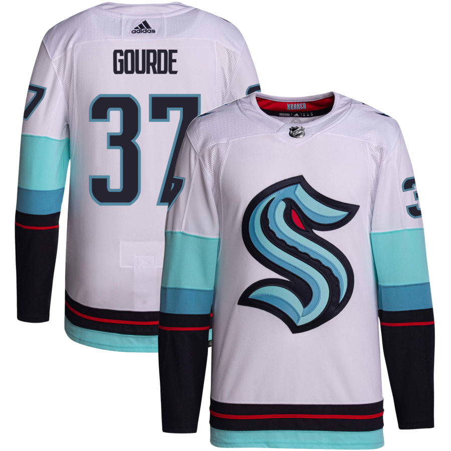 Yanni Gourde Seattle Kraken Away Primegreen Authentic Jersey - White