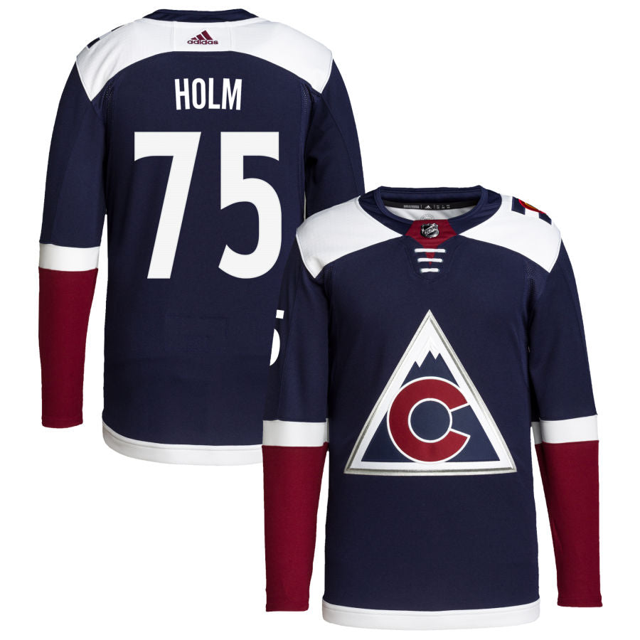 Arvid Holm Colorado Avalanche 2018/19 Alternate Primegreen Authentic Pro Jersey - Navy