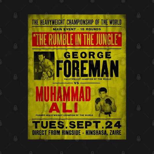 Ali Vs Foreman Glued Poster Hoodie