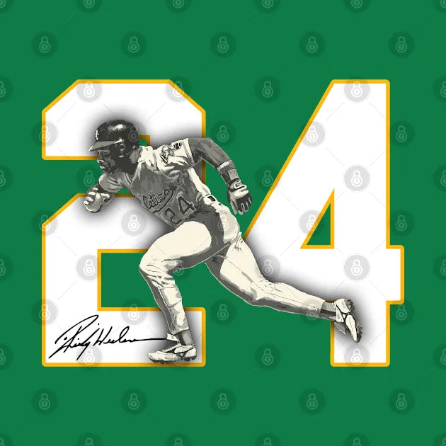 Rickey Henderson 24 Oakland Athletics T-Shirt