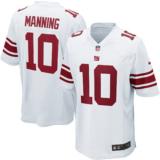 Men's New York Giants Eli Manning Game Jersey White