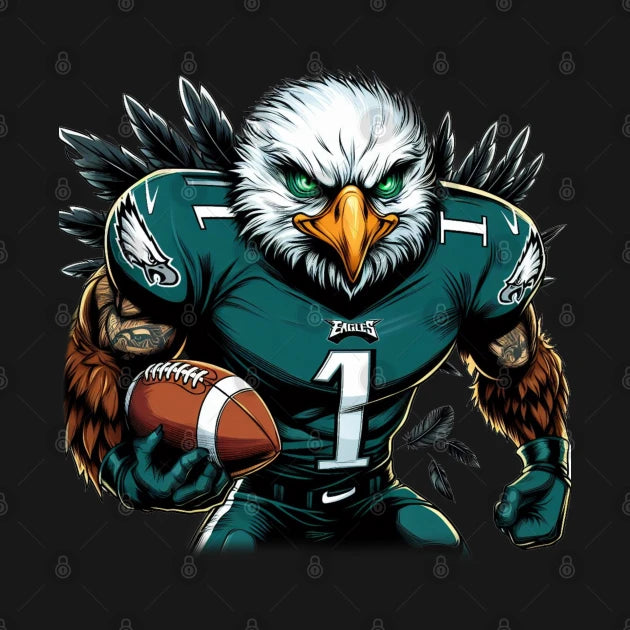 Philadelphia Eagles Bird Gang Football Number 1 Hoodie