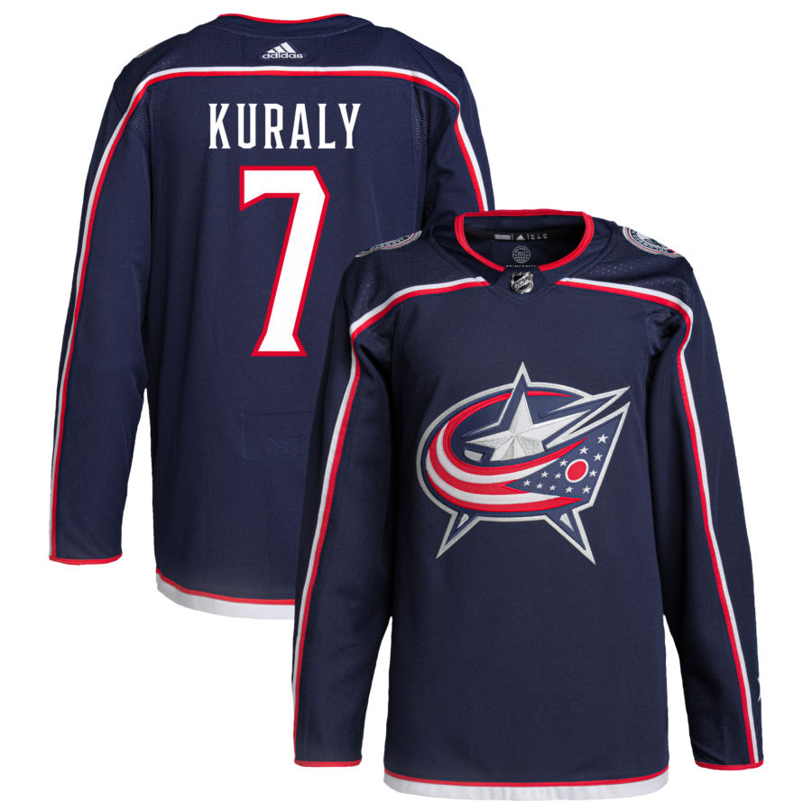 Sean Kuraly Columbus Blue Jackets Home Primegreen Authentic Pro Jersey - Navy