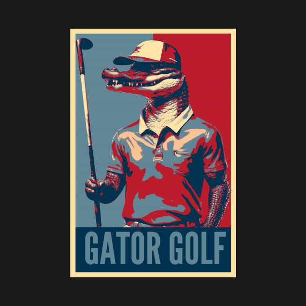 Gator Golf Funny Alligator Golf Player Hope Hoodie