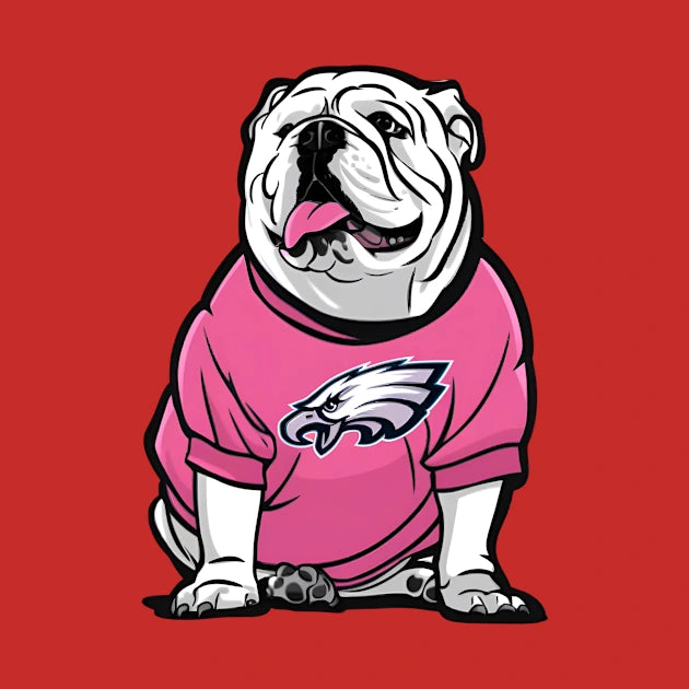 Georgia Bulldogs,Dawg In Philly Pink T-Shirt