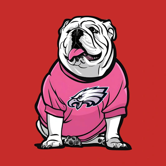 Georgia Bulldogs,Dawg In Philly Pink T-Shirt