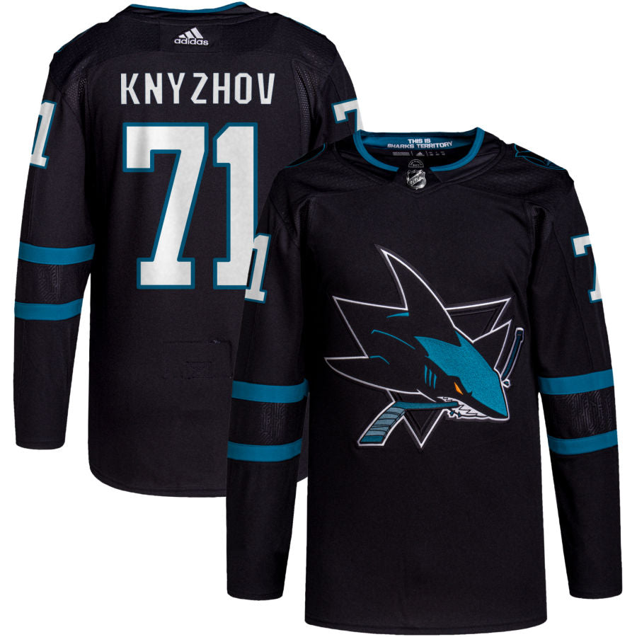 Nikolai Knyzhov San Jose Sharks Alternate Primegreen Authentic Pro Jersey - Black