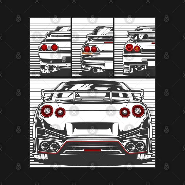 Generation Of Nissan Gtr Series Hoodie